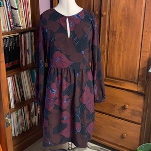 LOFT Long-Sleeve Purple Dress